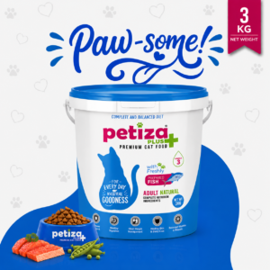 Petiza Plus Premium Cat Food Fish Flavor 3kg Bucket
